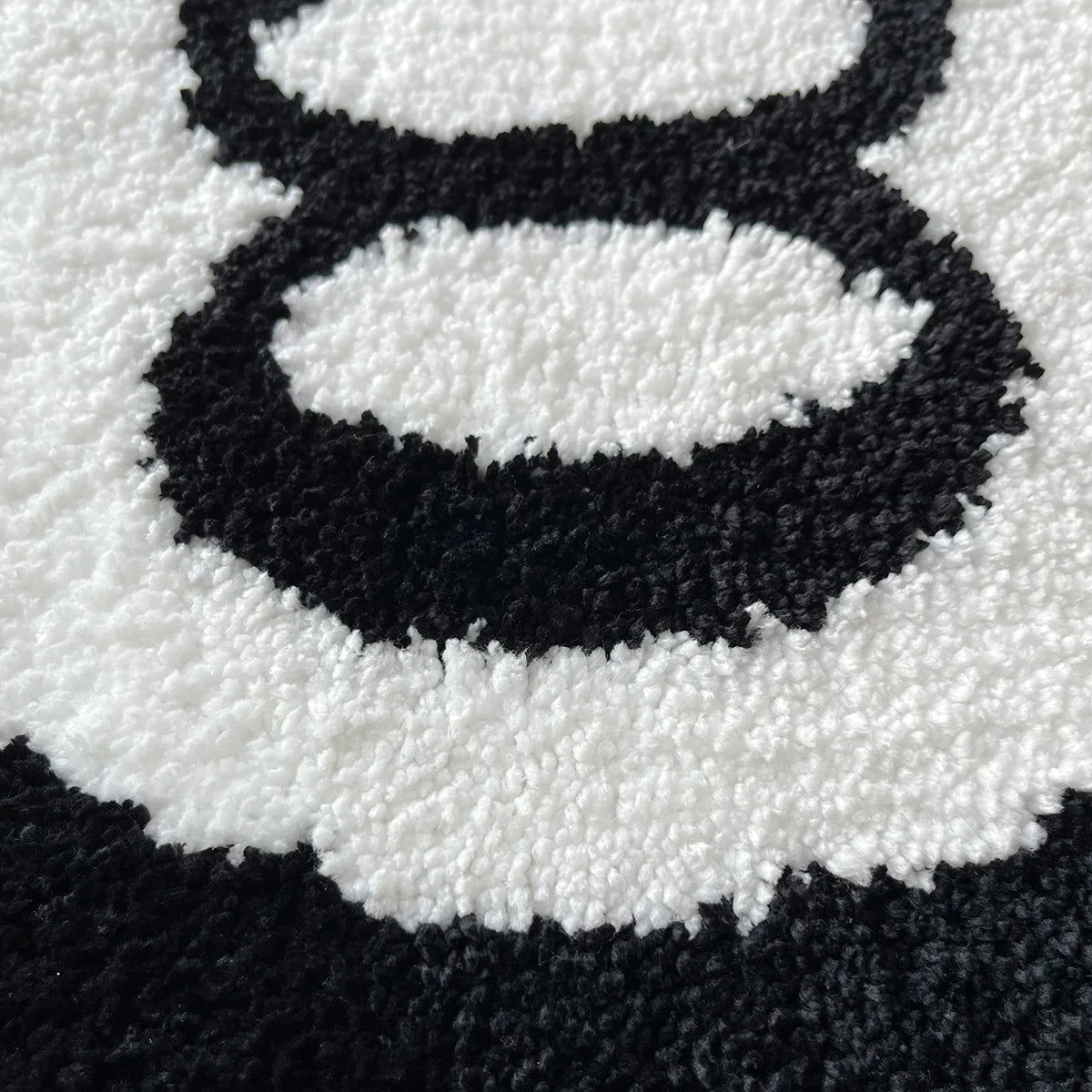 Black Billiards 8 Ball Round Rug